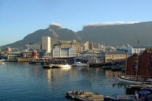 Cape Town havn med Table Mountain