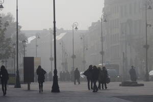 Warszawa tidlig fuktig formiddag