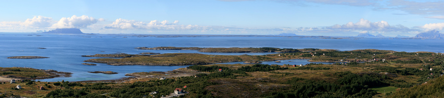 Helgeland, tatt fra Dønnesfjellet