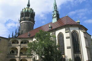 Wittenberg Slottskirke (hvor Martin Luther hengte opp sine tester)