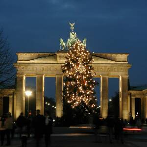 Juletre ved Brandenburger Tor, Berlin